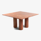 New Design Luxury Polished Stone Furniture Vintage Red Travertine Dining Table